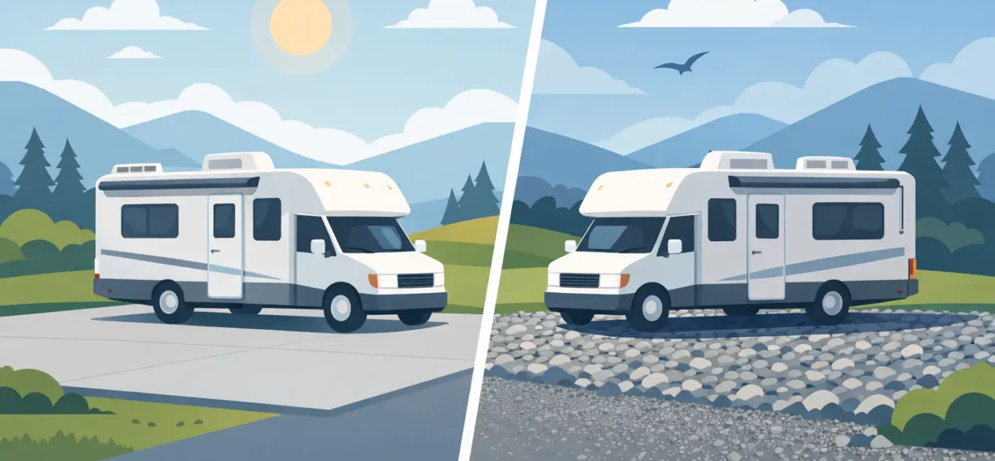 Concrete RV Pads Versus Gravel: Which Wins?