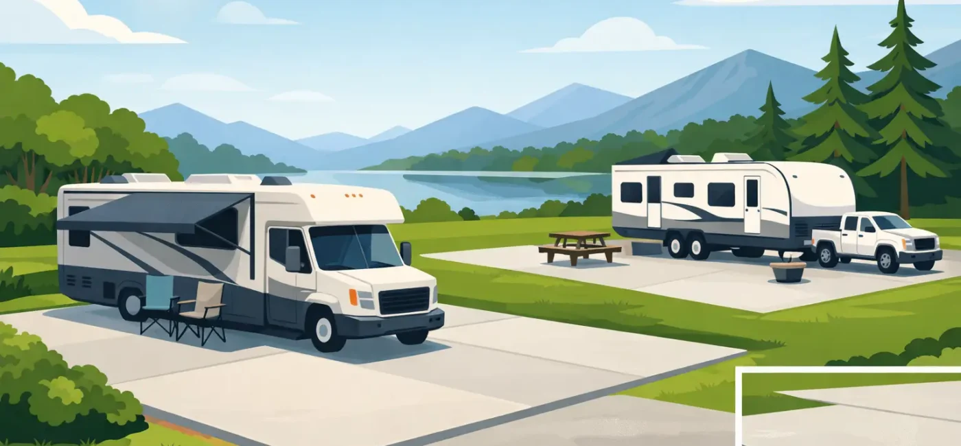 Why Choose an RV Park With Concrete Pads?